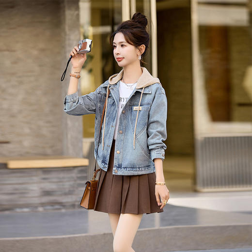 HR WM88039牛仔外套简约遮肉显瘦上衣 商品图2