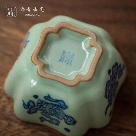 问鼎鼎青青花四叶杯（琴棋书画）（缺货） 商品图4