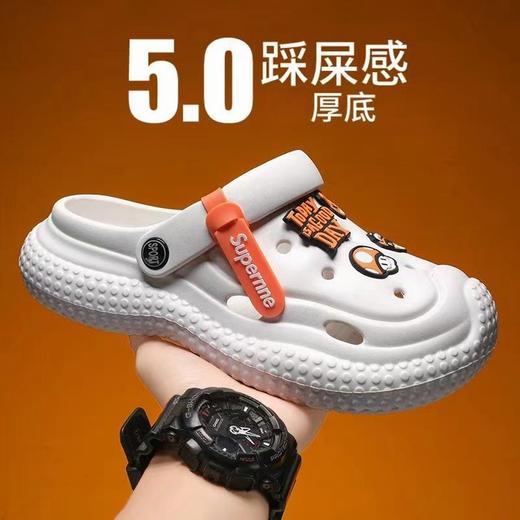 【洞洞鞋男居家鞋】家用包头鞋 青少年EVA拖鞋 镂空沙滩鞋凉拖鞋  商品图2