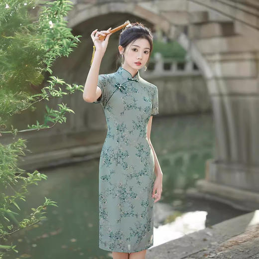 改良新中式文艺修身，中国风素雅日常旗袍XL232 商品图4