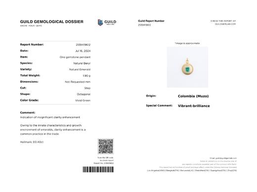 0.40ct 祖母绿锁骨链 商品图5