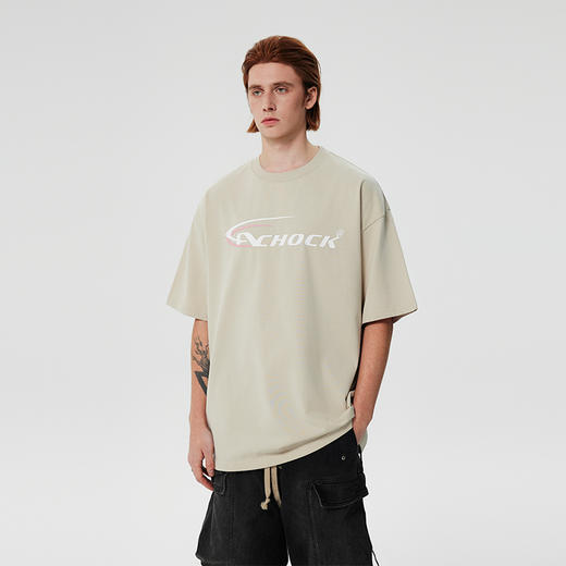 【Achock官方店】潮牌基础款logo印花半袖T恤美式简约圆领短袖男 商品图2