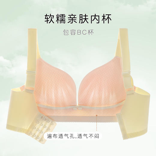 孕妈妈专属便捷前开扣孕妇哺乳文胸上托提拉防垂收副乳内衣女半空烟雨 商品图4