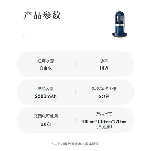 【小家电】东菱Donlim果蔬清洗机蔬菜水果去农残净化器家用洗菜消毒神器食材清洁机无线便携 DL-1212 HF 商品图5