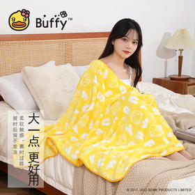 小黄鸭Buffy珊瑚绒大毛巾浴巾女比纯棉吸水大人家用加厚速干裹巾