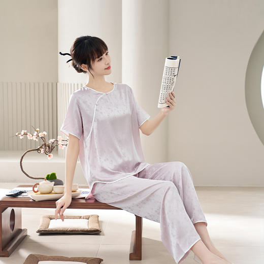 【积分】国风系列女士三件套家居服套装 商品图0