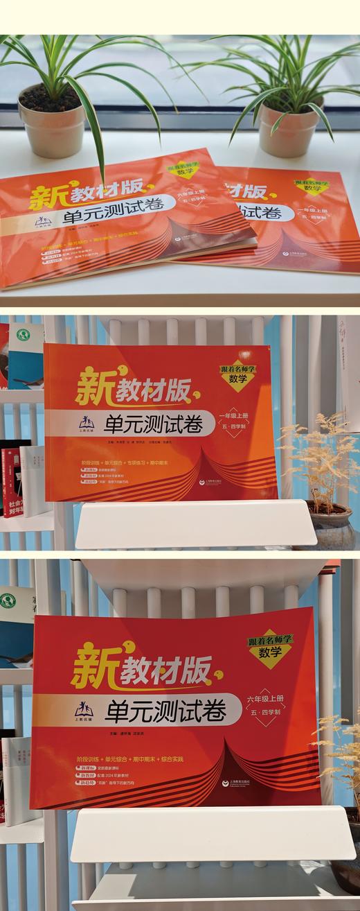 (上海新教材配套)跟着名师学数学.单元测试卷 一年级/六年级/七年级 五四制 商品图3