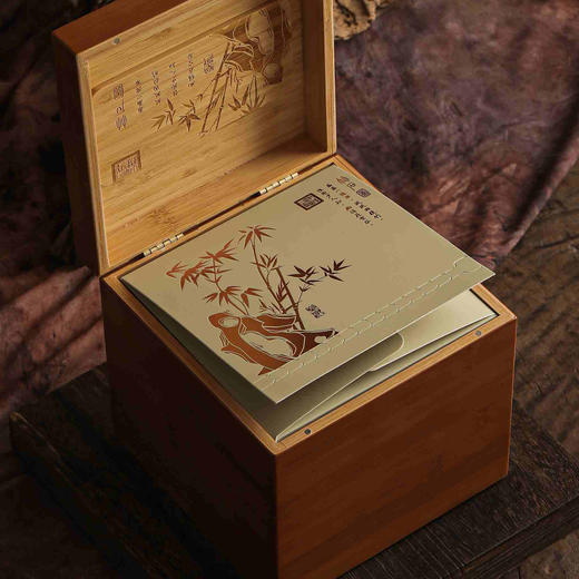 竹石图【竹盒半斤.散茶箱】70元1套.整箱12套 商品图3