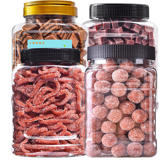 山楂系列 山楂球 山楂条 山楂丝 山楂汉堡 网红美食零食100g/500g 商品图0