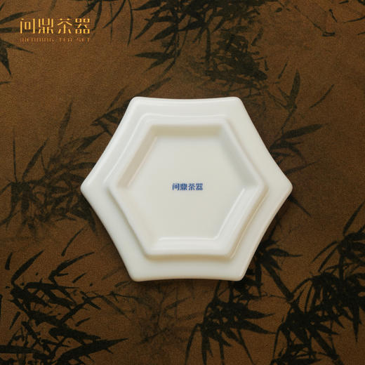 问鼎茶器象牙白六角盖置（缺货） 商品图4