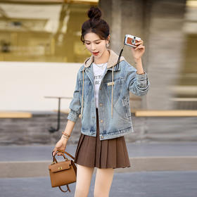 HR WM88039牛仔外套简约遮肉显瘦上衣