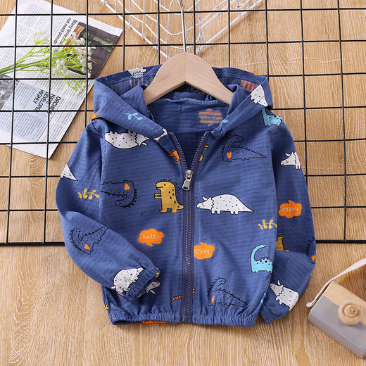 【印花连帽夹克，时尚洋气】夏款儿童外套 男女童印花连帽夹克 洋气外穿儿童开衫 印花外套上衣-QQ 商品图11