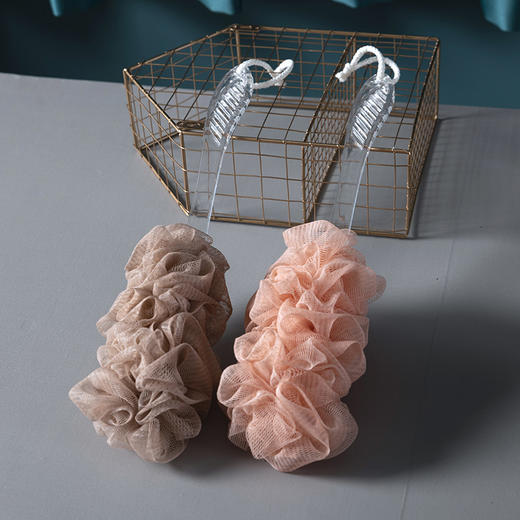 长柄洗澡刷搓澡巾 搓背沐浴球搓澡神器 洗澡浴刷洗澡神器柔软沐浴刷 商品图2