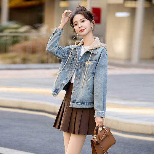 HR WM88039牛仔外套简约遮肉显瘦上衣 商品图1