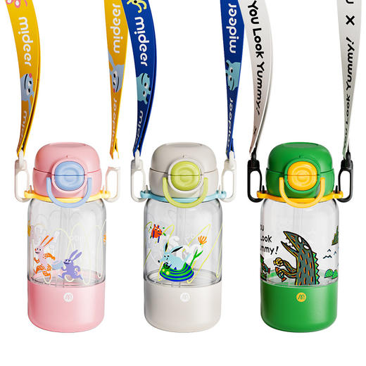 【夏日快乐补水】mideer弥鹿便携双饮吸管杯 590ml大容量 食品级Tritan材质 装温水 果汁 炎炎夏日随时解渴消暑 商品图4