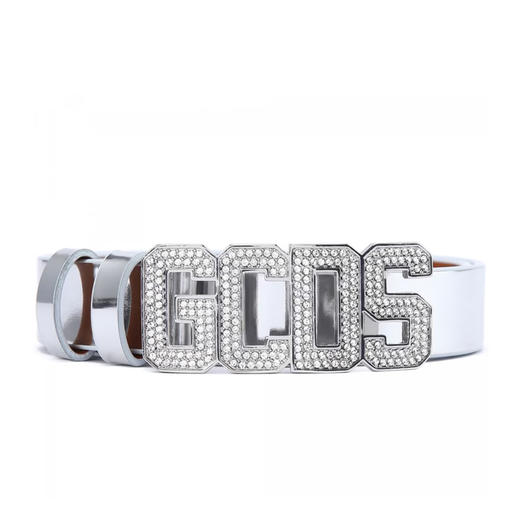 GCDS 女士金属字母徽标带扣腰带 银色 A1OU5700AA001 商品图0