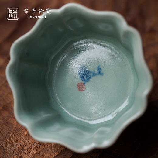 问鼎鼎青青花簪花杯（博古）（缺货） 商品图1