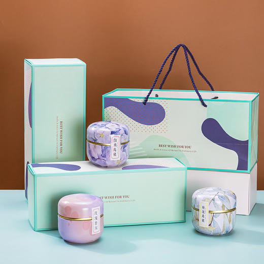 教师节日茶叶礼品 罐装玫瑰红糖姜茶茉莉绿茶花茶伴手礼礼盒花茶养生茶公司礼品送长辈礼物 商品图3