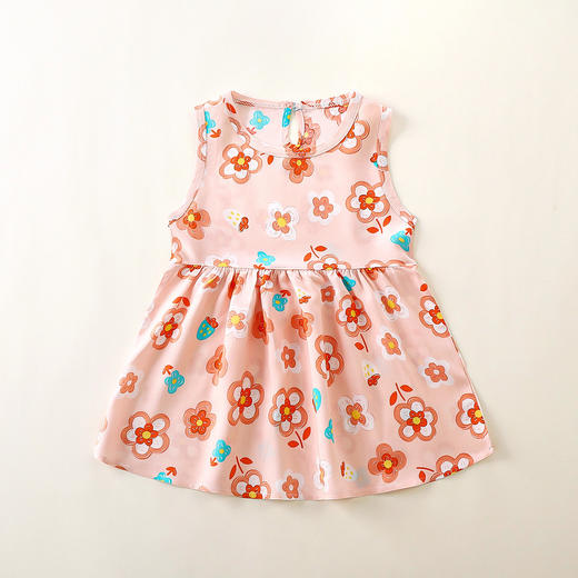 【满花设计，简约萌趣】女童公主裙 夏季新款 中小童连衣裙 韩版绵绸背心裙 女宝宝洋气吊带裙-QQ 商品图5