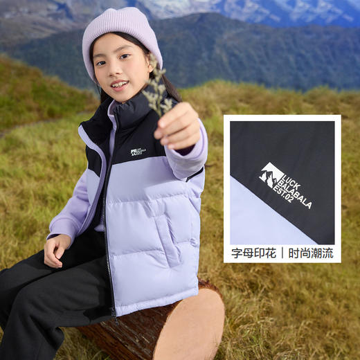 巴拉巴拉童装儿童马甲男童羽绒背心女童冬季新款内胆拼接撞色 商品图3