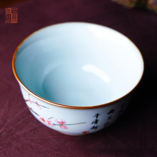 问鼎绪文汝窑云起杯（描金梅花） 商品图1