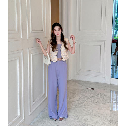 清仓捡漏 LINCHAOZHANG【幸运紫水晶】LW240328 小香马甲LB240148 吊带 LK240339西装裤 商品图1