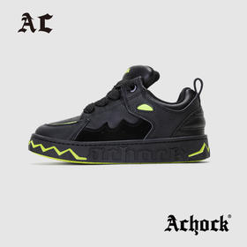 【Achock官方店】“变异小恶魔”国潮泡芙鞋黑尾翼运动情侣滑板鞋