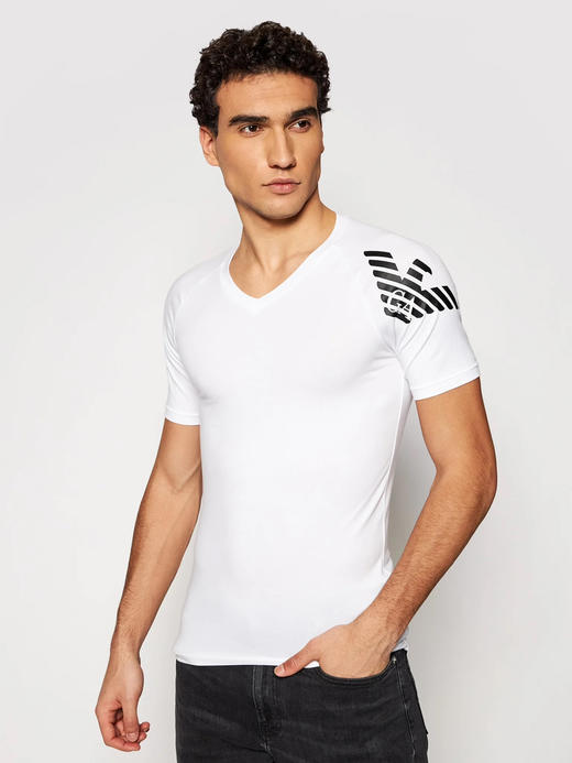 【特惠秒】EMPORIO ARMANI 阿玛尼 男士精品单盒装 V领 舒适休闲 飞鹰logo 打底弹棉T恤 99541 商品图10