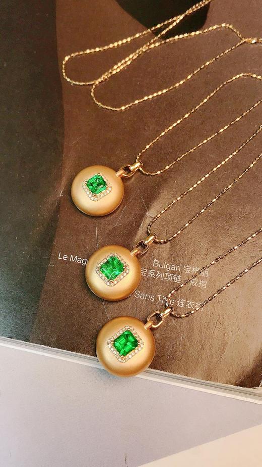 0.40ct 祖母绿锁骨链 商品图3