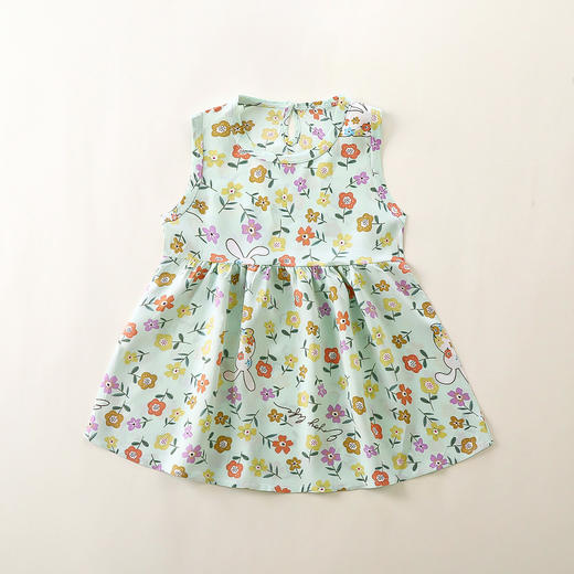 【满花设计，简约萌趣】女童公主裙 夏季新款 中小童连衣裙 韩版绵绸背心裙 女宝宝洋气吊带裙-QQ 商品图8