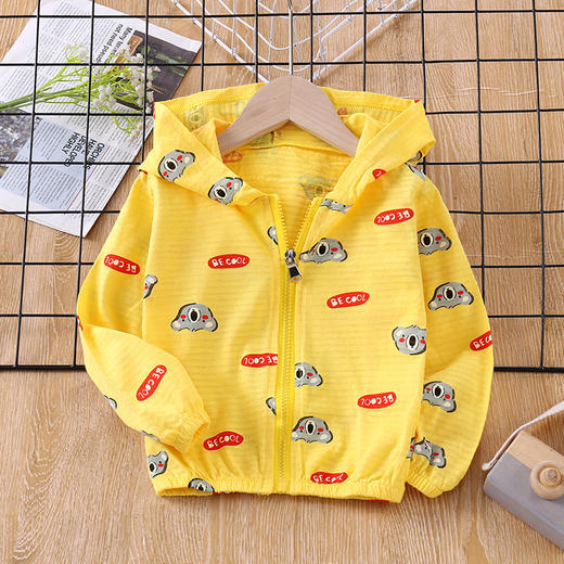 【印花连帽夹克，时尚洋气】夏款儿童外套 男女童印花连帽夹克 洋气外穿儿童开衫 印花外套上衣-QQ 商品图12