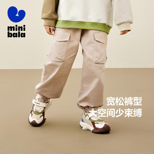 【工装裤】迷你巴拉男女童时尚亲肤舒适儿童长裤秋季新款裤子 商品图1