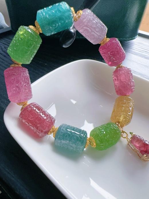 52.6g 雕刻碧玺手链 商品图6