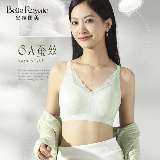 皇家丽美新款养护型舒适文胸蚕丝内杯全罩杯中厚款内衣WW2F07 商品图0