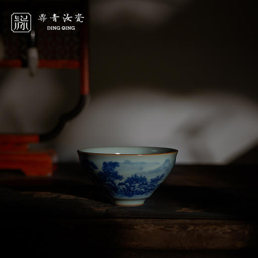 问鼎鼎青青花宋盏杯（山水）（缺货） 商品图3