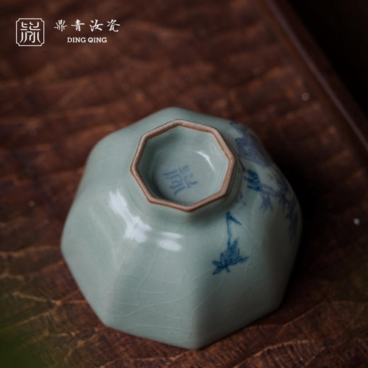 问鼎鼎青青花直口八方杯（知今）（缺货） 商品图3