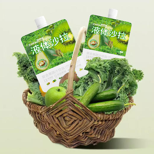 【可以喝的果蔬沙拉！液体沙拉】18种果蔬直榨，补充每日所需水果蔬菜，添加6种益生元，口感酸酸甜甜 健康好味道！植物饮果蔬饮羽衣甘蓝青汁饮品Y 商品图0