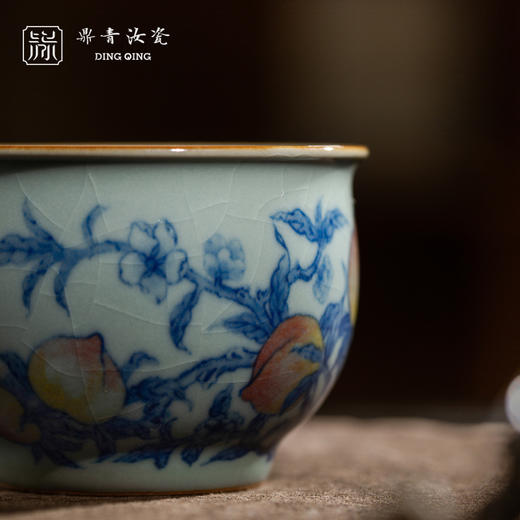 问鼎鼎青青花韫珠杯（斗彩六桃）（缺货） 商品图1