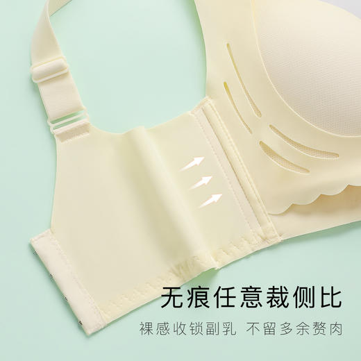 孕妈妈专属便捷前开扣孕妇哺乳文胸上托提拉防垂收副乳内衣女半空烟雨 商品图5
