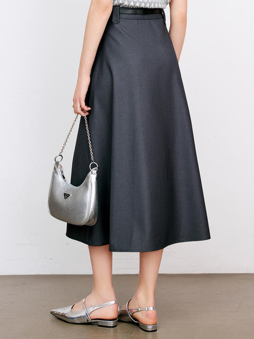 【百图lulu定制】【恋人半裙】【送皮带】【现货】高级感 带扣袢 西装料 通勤百褶裙 商品图1