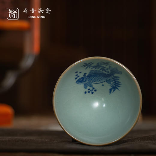 问鼎鼎青青花束罗杯(鱼游清镜）（缺货） 商品图2