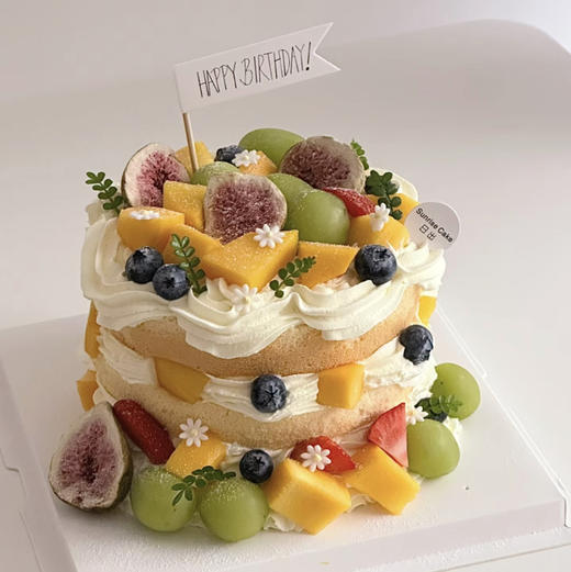 「经典」 水果裸蛋糕 芒果 青提 蓝莓装饰 （樱桃草莓过季啦） 商品图3