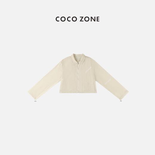COCO ZONE 春夏外套POLO领拉链长袖抽绳衬衣 23C18758 商品图0