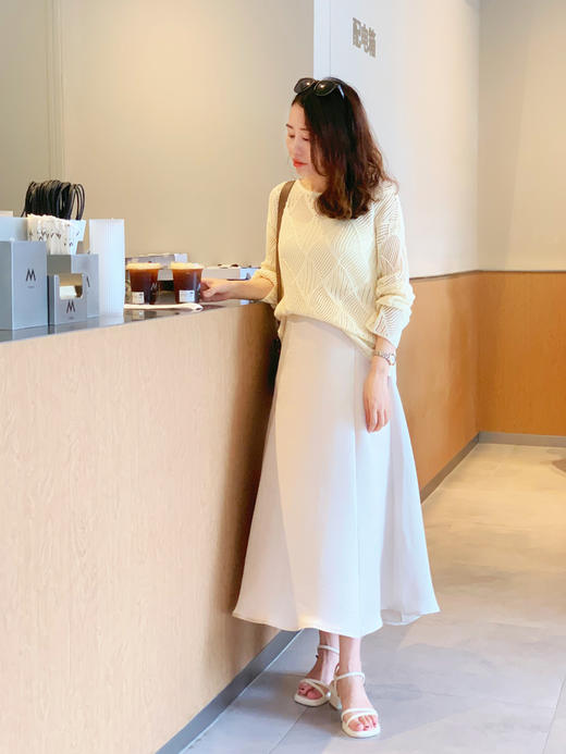 【百图lulu定制】【白月光针织衫】绝美 慵懒风 镂空宽松 长袖针织衫 商品图3