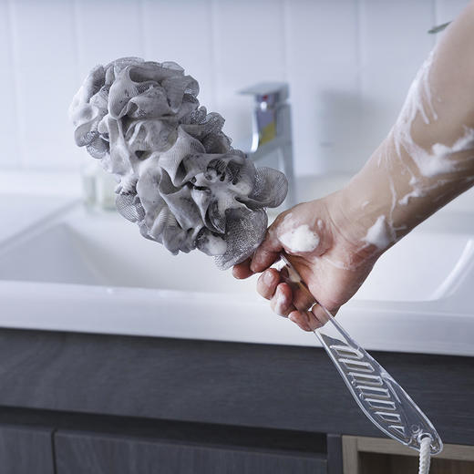 长柄洗澡刷搓澡巾 搓背沐浴球搓澡神器 洗澡浴刷洗澡神器柔软沐浴刷 商品图1