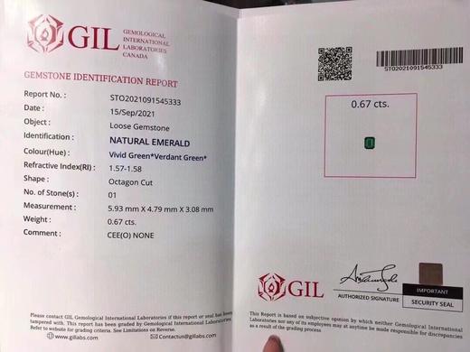 0.8ct 祖母绿裸石 商品图8