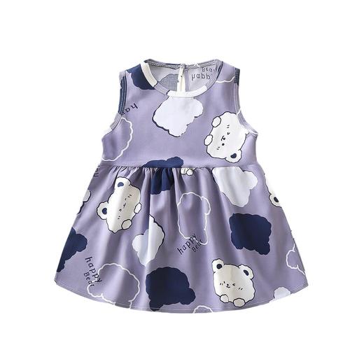 【满花设计，简约萌趣】女童公主裙 夏季新款 中小童连衣裙 韩版绵绸背心裙 女宝宝洋气吊带裙-QQ 商品图4