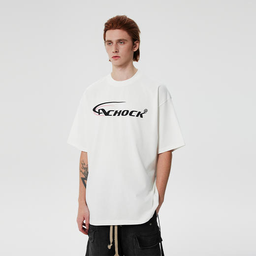 【Achock官方店】潮牌基础款logo印花半袖T恤美式简约圆领短袖男 商品图3