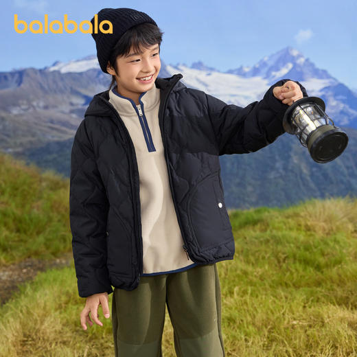 巴拉巴拉童装儿童轻薄羽绒服男童女童冬季新款中大童短款外套 商品图0