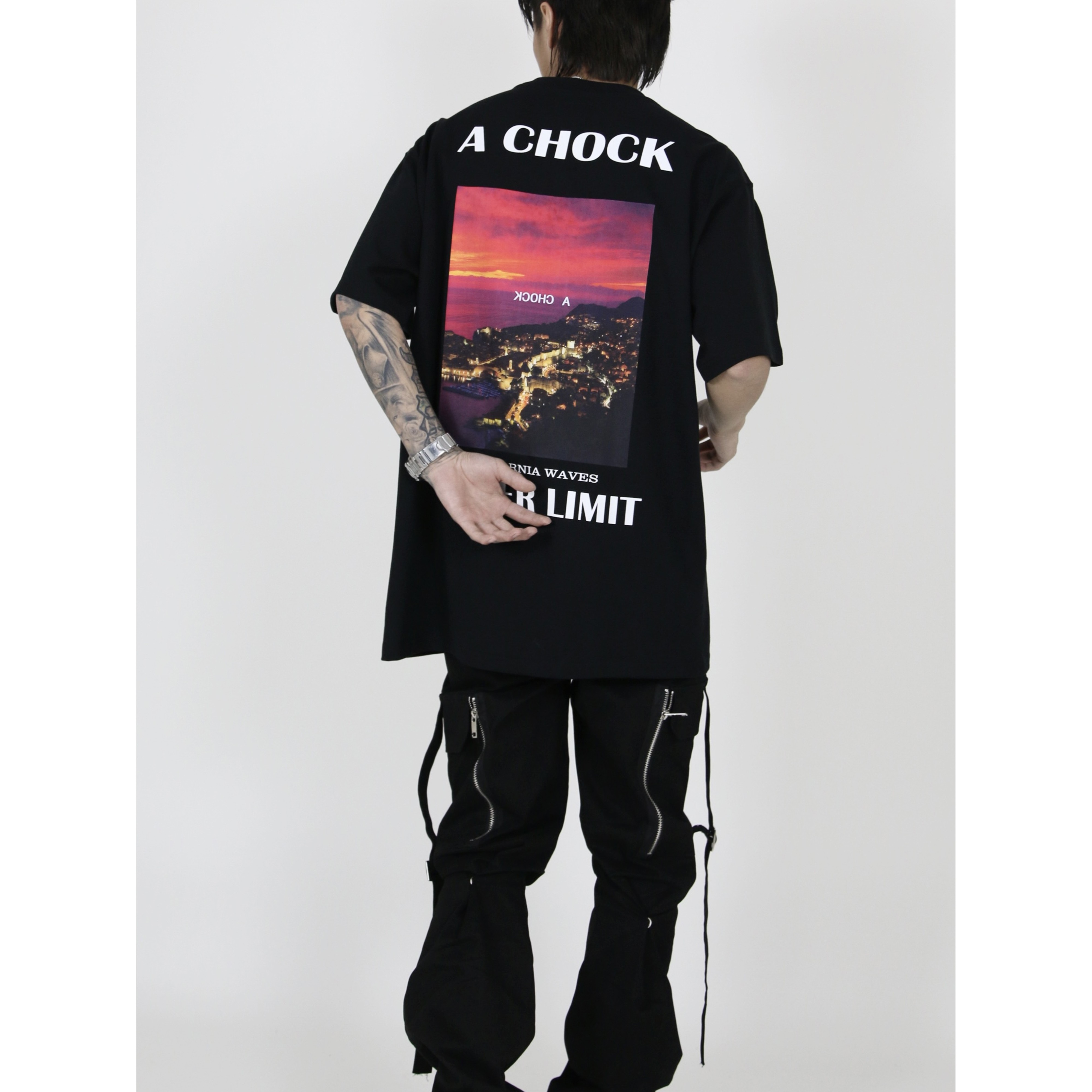 【Achock官方店】国潮原创夏印花短袖潮woo专属五分袖潮牌情侣t恤